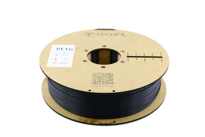 PETG филамент Черный 074 Techfil 1.75 мм 1.0 кг PETG074-1000-BLACK фото