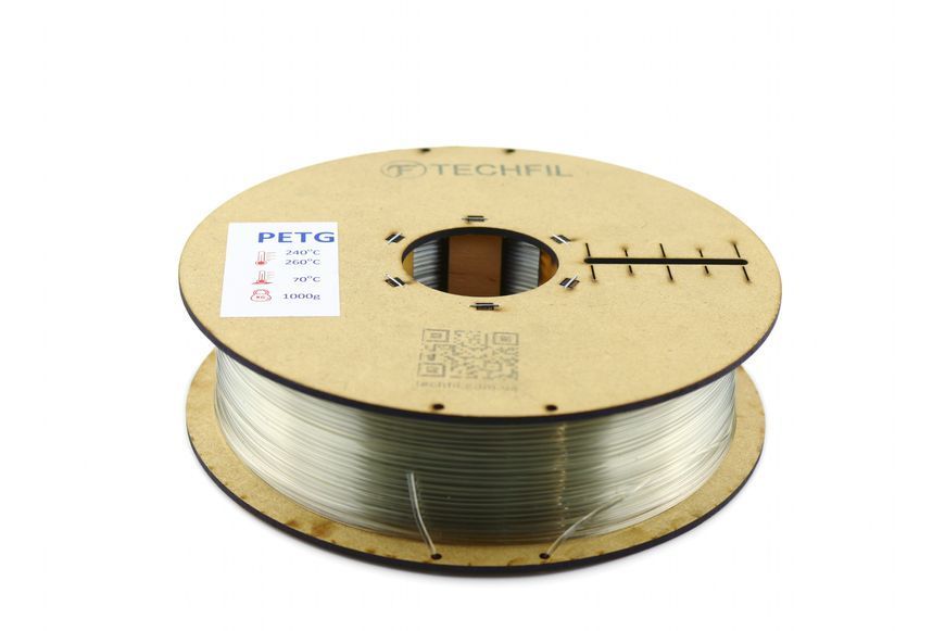 PETG філамент Натуральний Прозорий 074 Techfil 1.75 мм 1 кг PETG074-1000-NATURAL фото