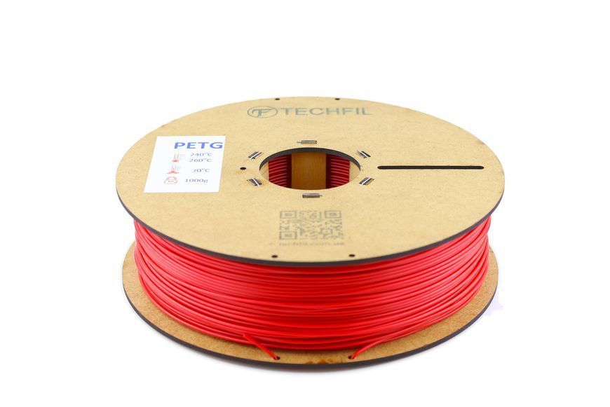 PETG філамент Червоний 074 Techfil 1.75 мм 1 кг PETG074-1000-RED фото